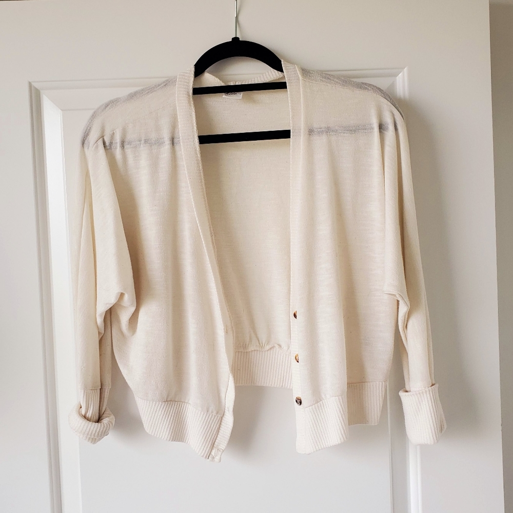 Cropped Cream Cardigan